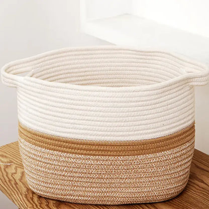 Jute Storage Baskets - Space-Saving Organizers for Toys and Blankets, 20" x 13.2", 65L Capacity - 2-Pack Large Foldable Laundry Baskets