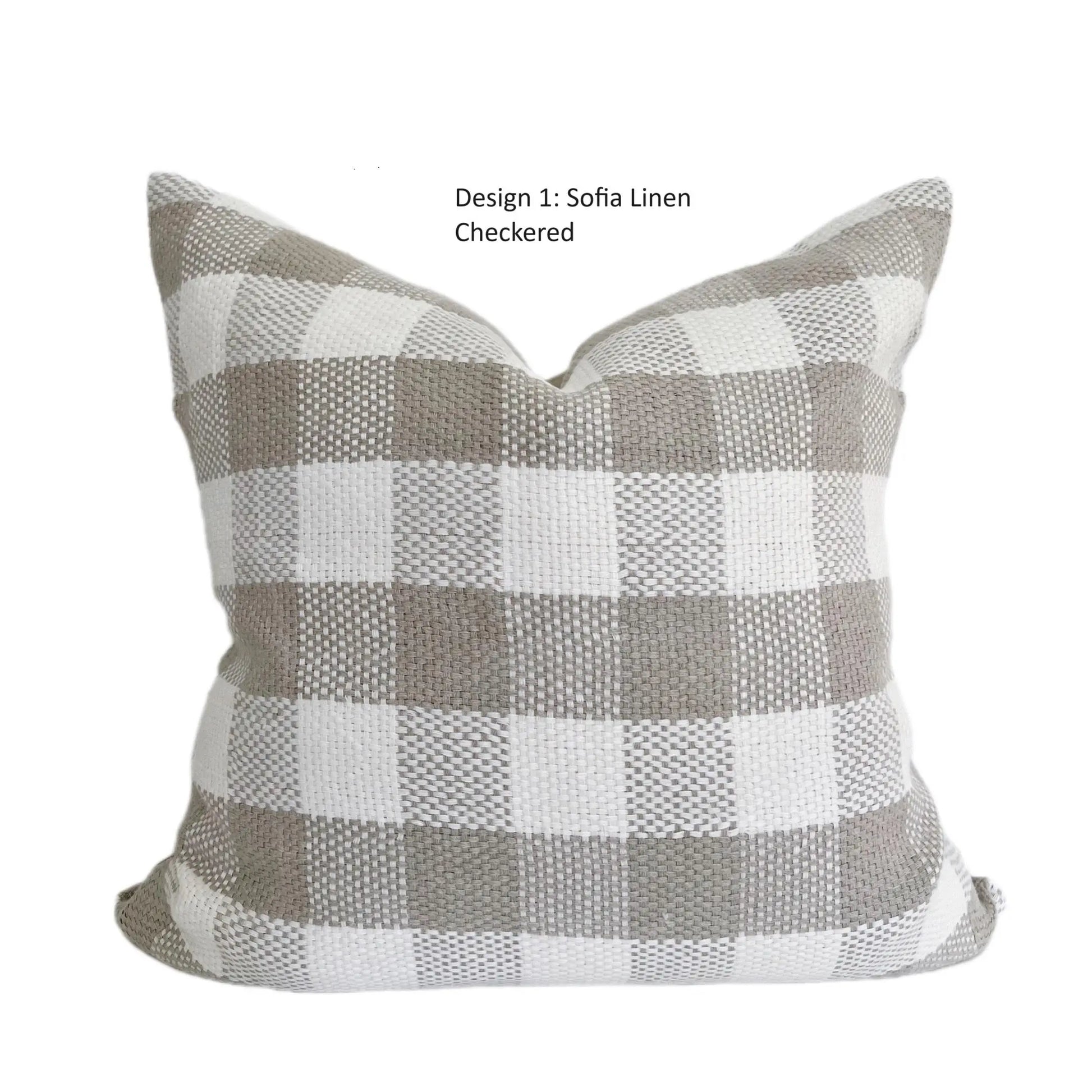 Thehomemind Neutral Linen Throw Pillow Covers, Earthy Modern Pillow Covers, Soft Decorative Linen Pillow Case, White and Beige Modern Pillow, Boho Throw Pillow