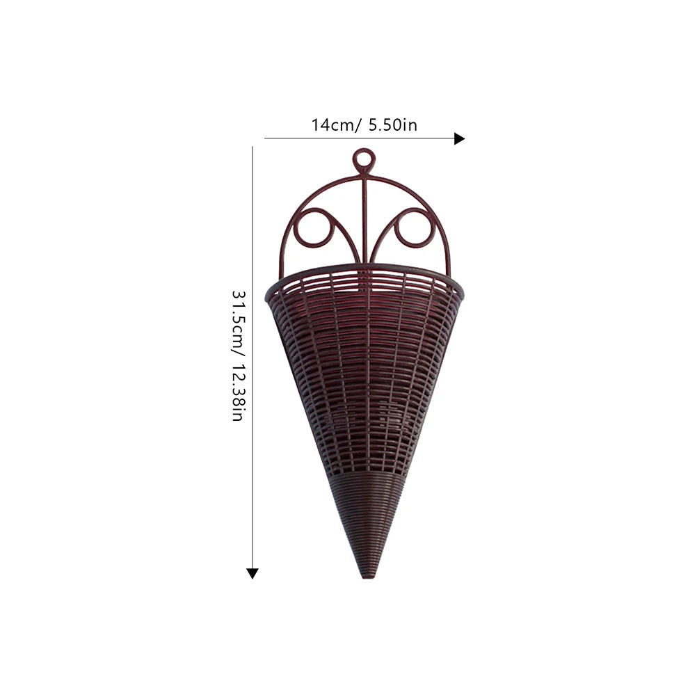 3Pcs Orchid Basket Orchid Hanging Flower Basket Orchid Wall Planter Orchid Hanging Planter Woven Pot Wall-Mounted Baskets Decor