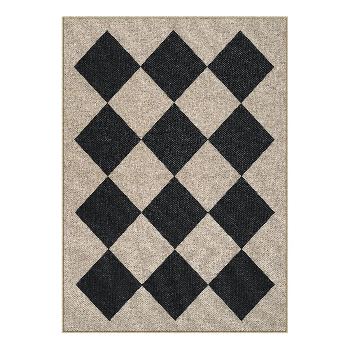 Lahome Checkered Easy Jute Runner Rug, Hallway Kitchen Runner Rug Non Slip Washable Outdoor Carpet for Entryway Indoor, Checkerboard Indoor Outdoor Carpet for Hallway Entry