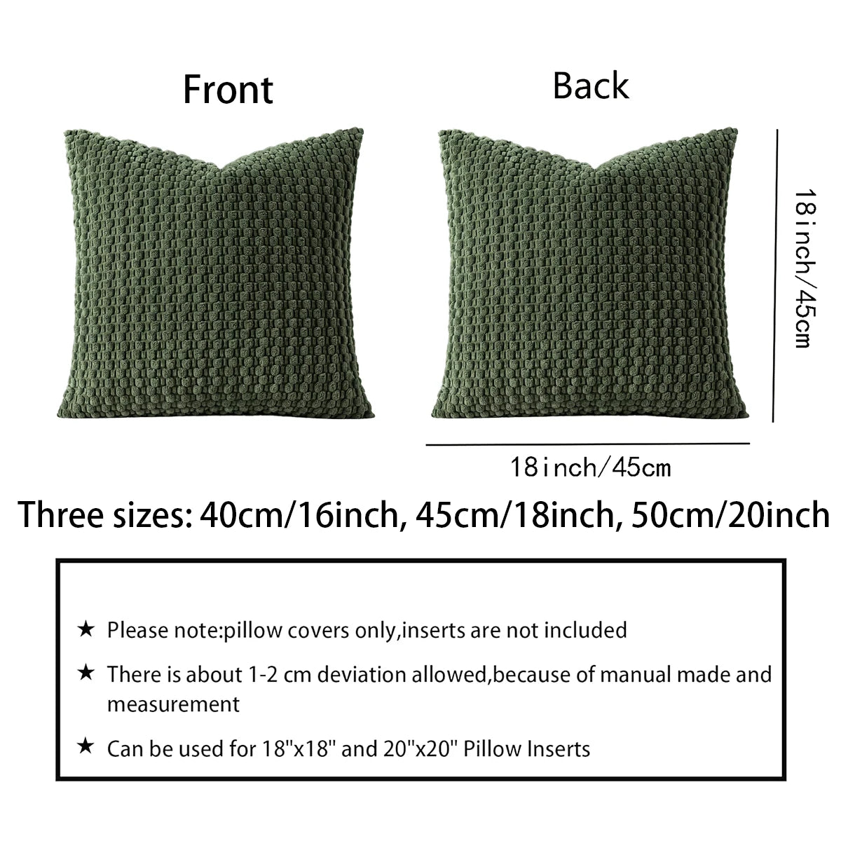 Soft Boho Style Double-Sided Decorative Pillow Cover - Modern Striped Corduroy for Farmhouse Home Decor