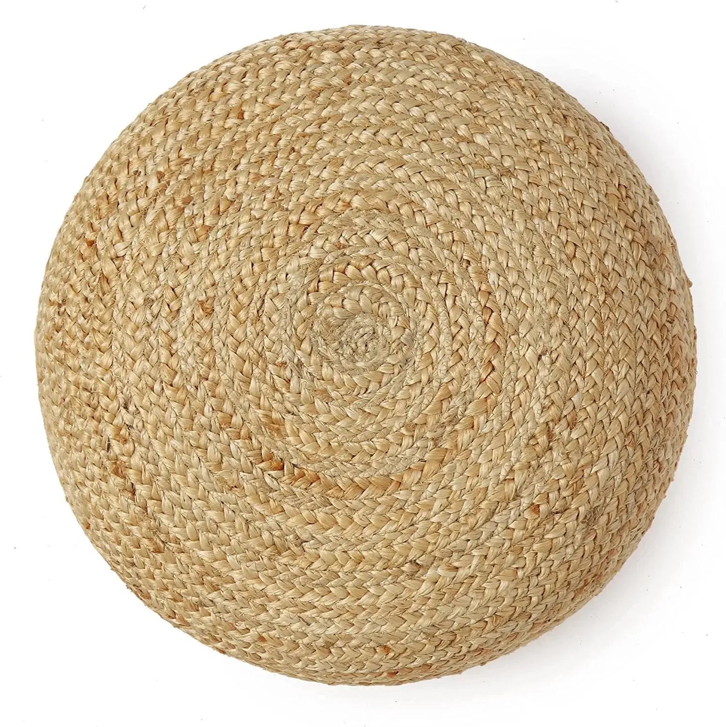 Jute Braided Pouf Ottoman
