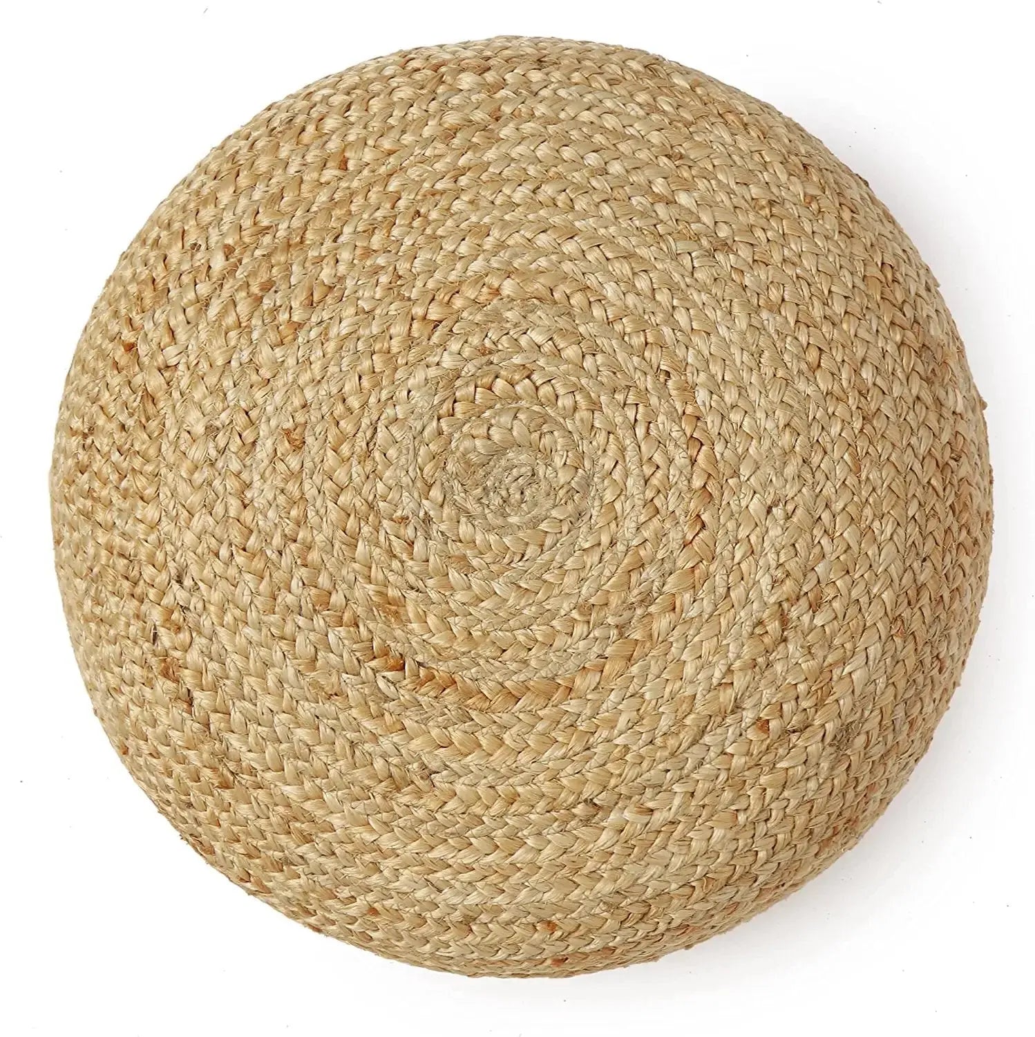 Jute Braided Pouf Ottoman