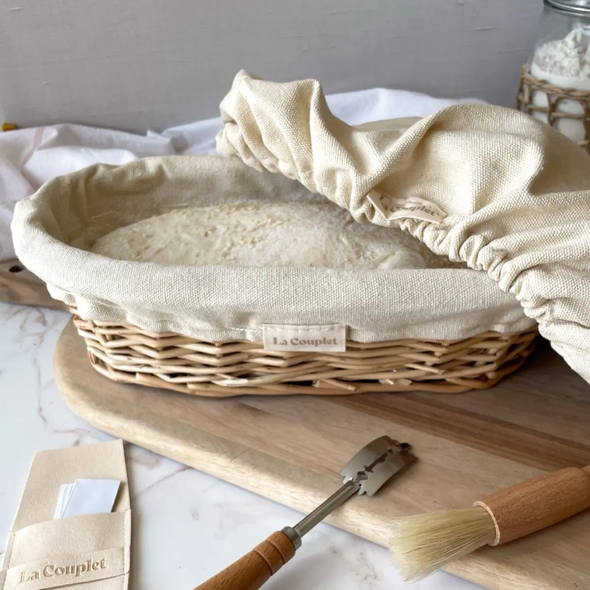 Sourdough Bread Proofing Basket, Wicker, Oval 9 and 12 Inches