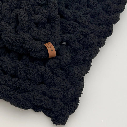 Luxury Handknit Chunky Chenille Blanket – Soft Cozy Throw for Bed, Couch, or Gift | Oversized Knit Blanket | Custom Colors & Sizes Handmade