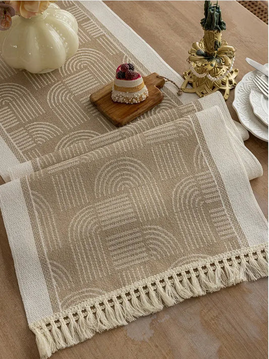 Boho Table Runner for Home Decor with Tassels 72 X 14 Inches Farmhouse Rustic Table Runner Various Color