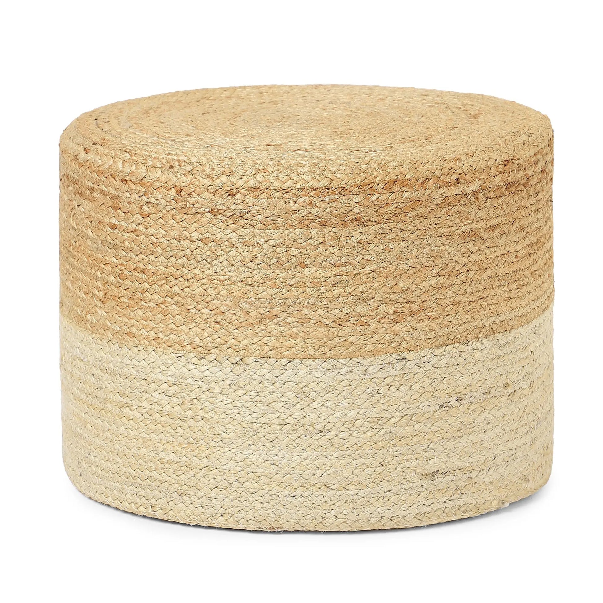 Jute Braided Pouf Ottoman