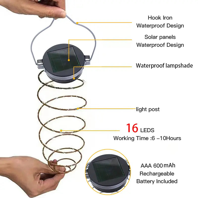 4 Pack Outdoor Solar Hanging Lantern Lights - 60LED Waterproof Solar Pineapple Light Outdoor for Garden,Yard Porch Lawn Backyard Landscape Pathway Patio outside Gardening