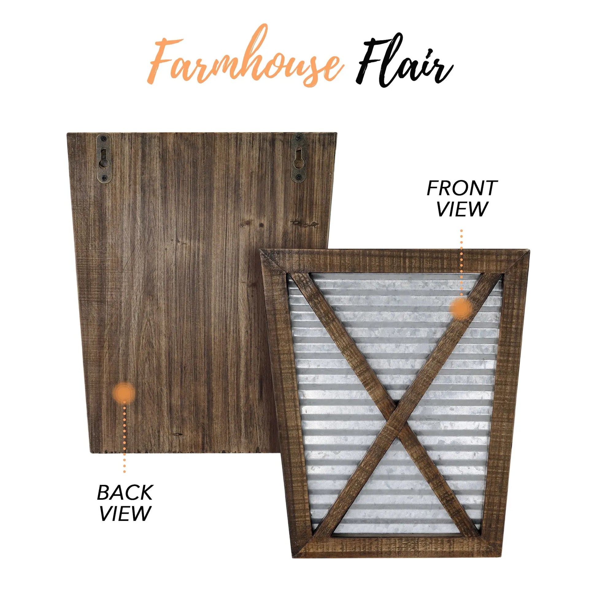 Farmhouse Wall Planter 2 Piece Set