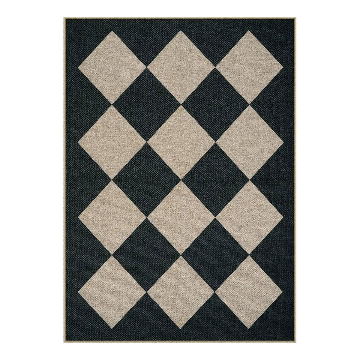 Lahome Checkered Easy Jute Runner Rug, Hallway Kitchen Runner Rug Non Slip Washable Outdoor Carpet for Entryway Indoor, Checkerboard Indoor Outdoor Carpet for Hallway Entry
