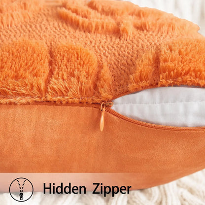 Set of 2 Fall Throw Pillow Covers 18X18 Pumpkin Design – Cozy Autumn Decor for Sofa, Couch & Porch
