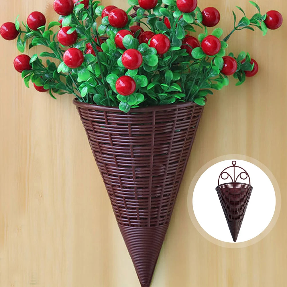 3Pcs Orchid Basket Orchid Hanging Flower Basket Orchid Wall Planter Orchid Hanging Planter Woven Pot Wall-Mounted Baskets Decor