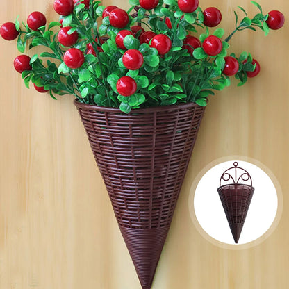 3Pcs Orchid Basket Orchid Hanging Flower Basket Orchid Wall Planter Orchid Hanging Planter Woven Pot Wall-Mounted Baskets Decor