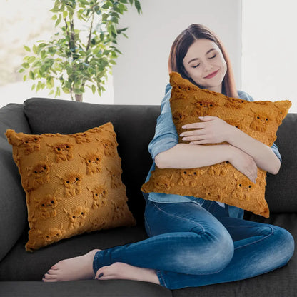 Highland Cow Pillow Covers 18X18 Cow Home Decor Farmhouse Pillow Covers Soft Plush Faux Fur Wool Pillowcases for Sofa Living Room, Gifts for Highland Cattle Lovers