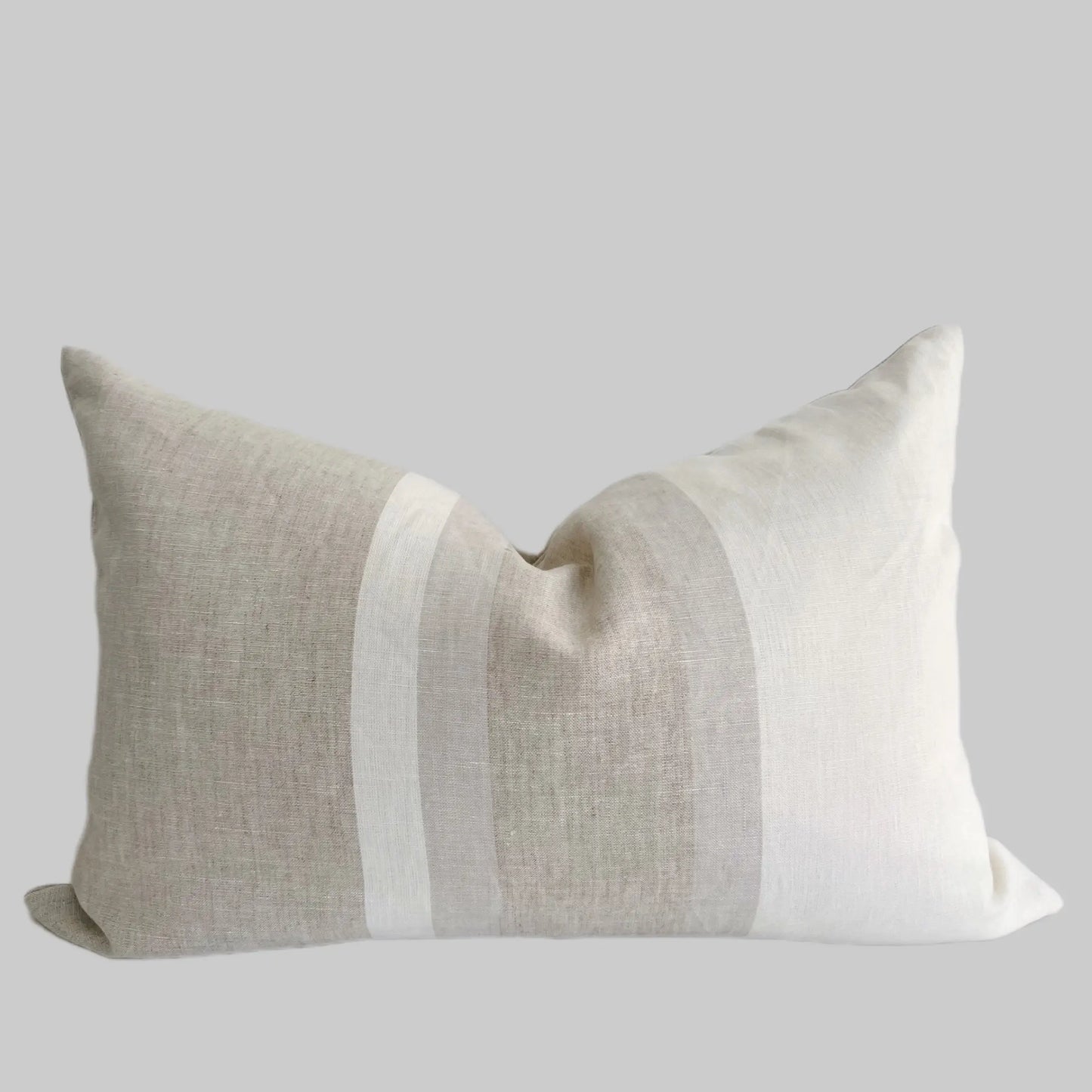 Thehomemind Neutral Linen Throw Pillow Covers, Earthy Modern Pillow Covers, Soft Decorative Linen Pillow Case, White and Beige Modern Pillow, Boho Throw Pillow