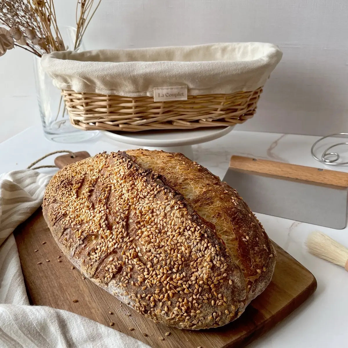 Sourdough Bread Proofing Basket, Wicker, Oval 9 and 12 Inches