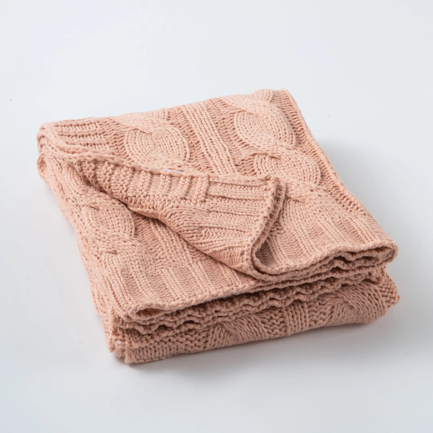 Battilo Nordic Knitted Throw Blanket - Ultra-Soft Twisted Acrylic, Lightweight & Breathable, 50"x60", Machine Washable, Ideal for Bed & Living Room, Perfect Mother's Day Gift
