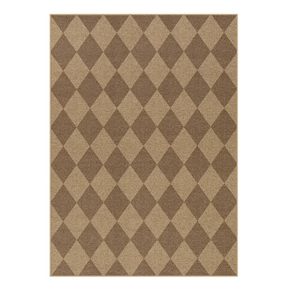 Lahome Checkered Easy Jute Runner Rug, Hallway Kitchen Runner Rug Non Slip Washable Outdoor Carpet for Entryway Indoor, Checkerboard Indoor Outdoor Carpet for Hallway Entry