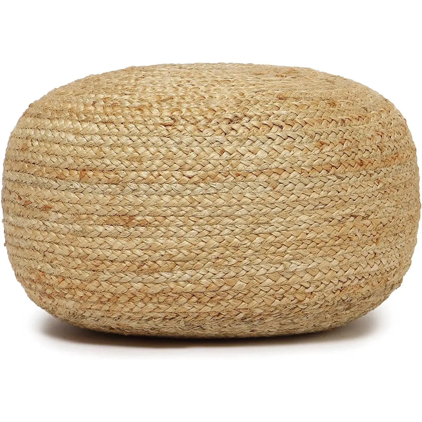 Jute Braided Pouf Ottoman