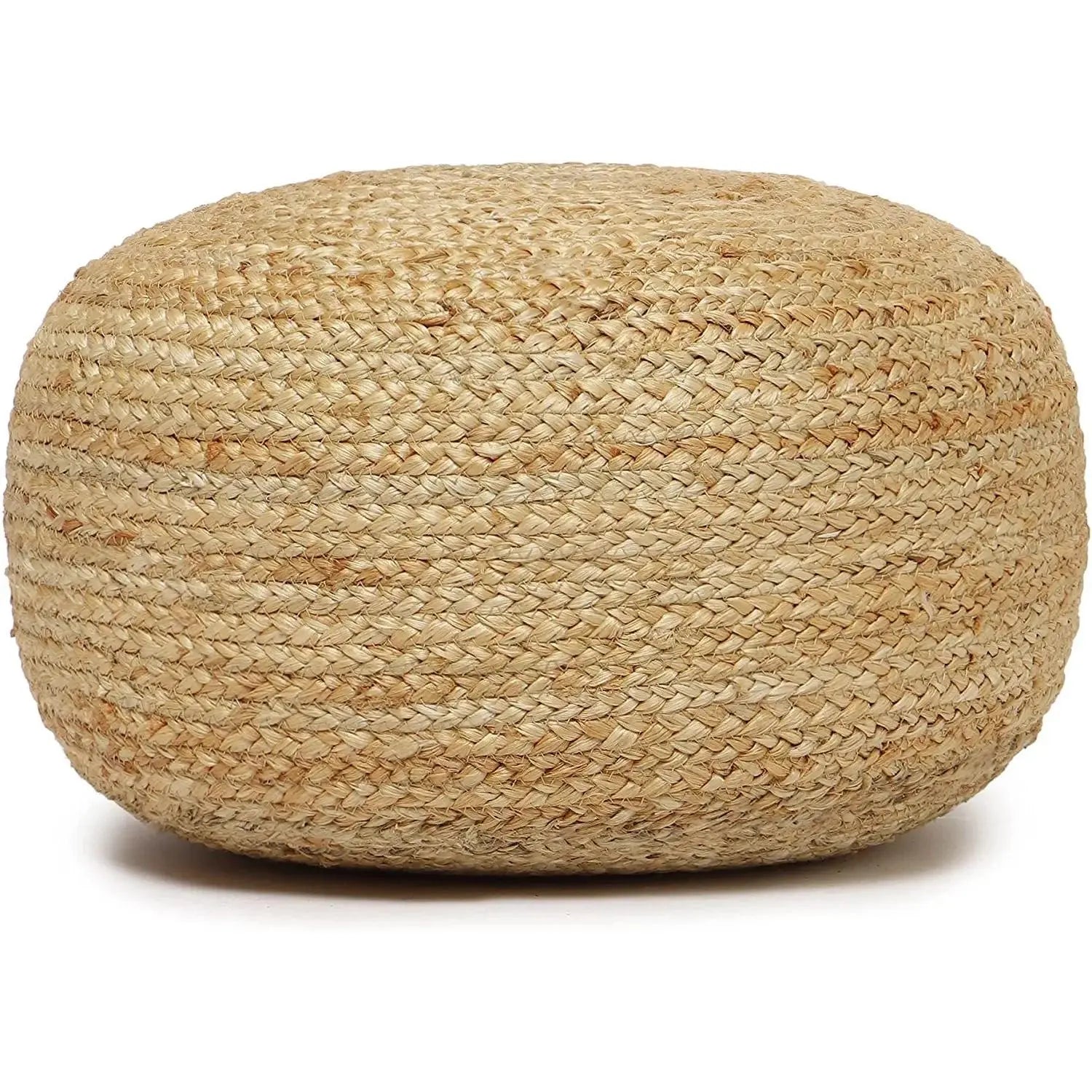 Jute Braided Pouf Ottoman