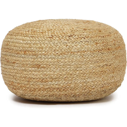 Jute Braided Pouf Ottoman