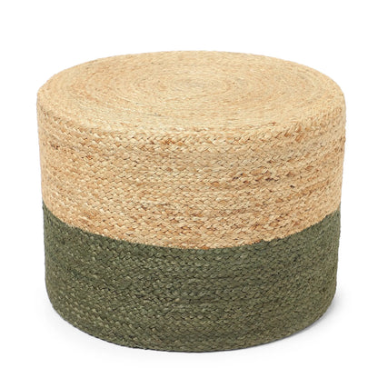 Jute Braided Pouf Ottoman