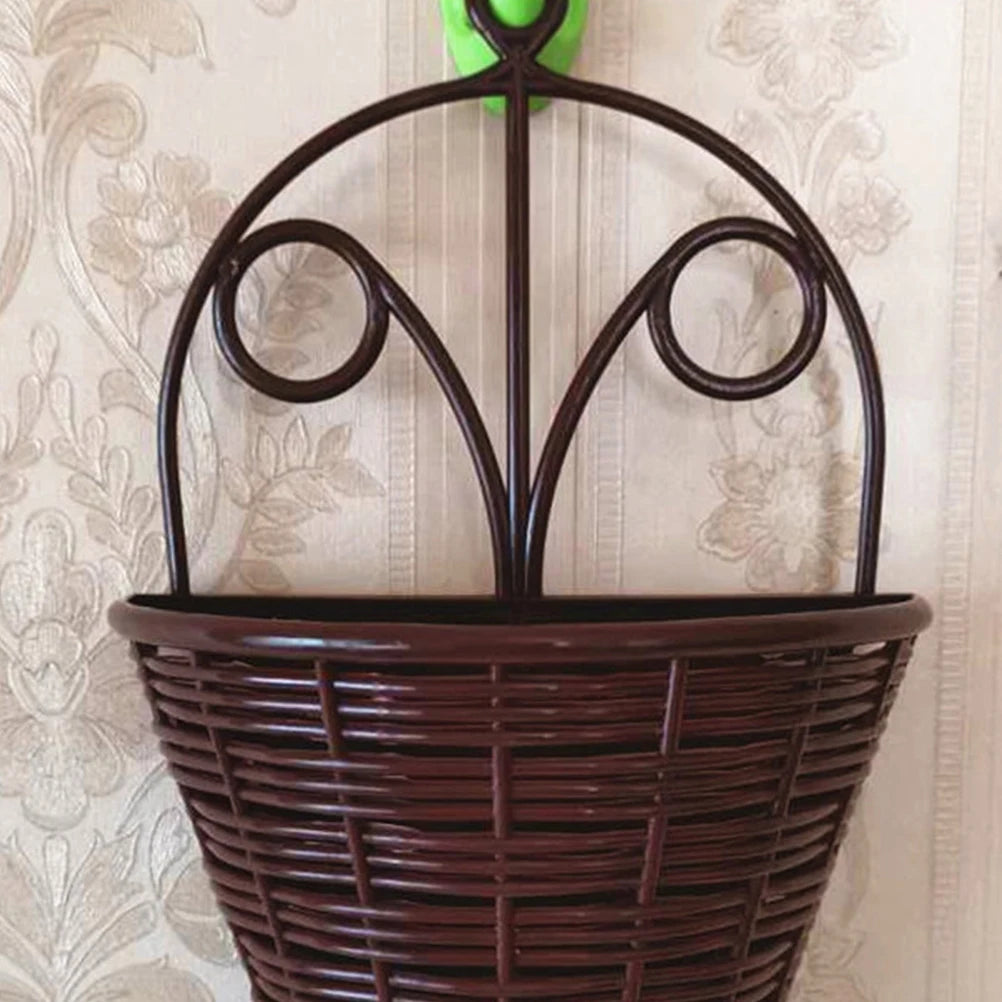 3Pcs Orchid Basket Orchid Hanging Flower Basket Orchid Wall Planter Orchid Hanging Planter Woven Pot Wall-Mounted Baskets Decor