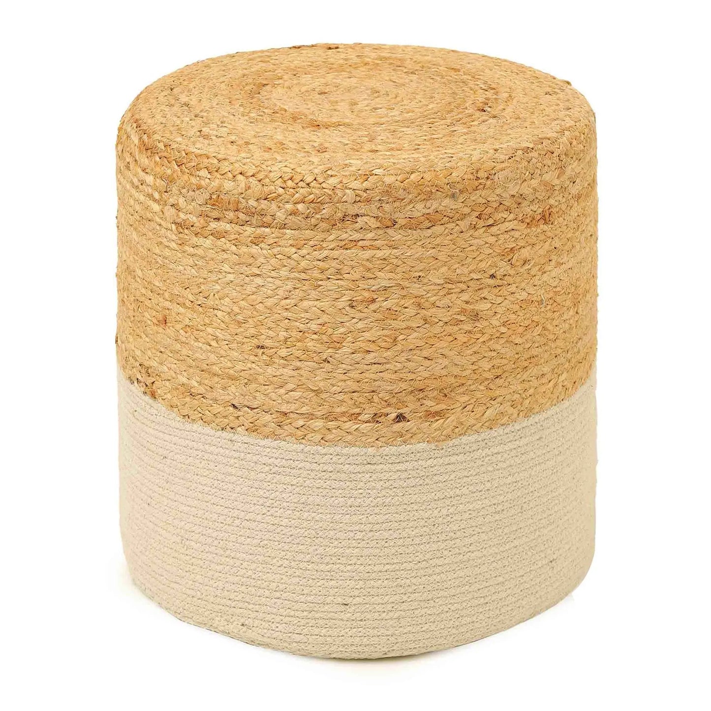 Jute Braided Pouf Ottoman