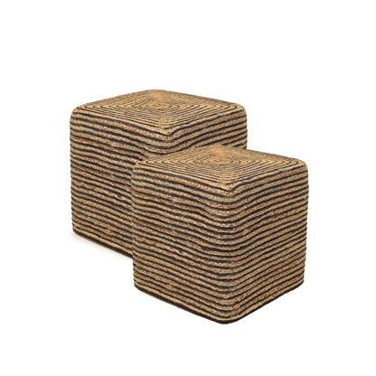 Jute Braided Pouf Ottoman