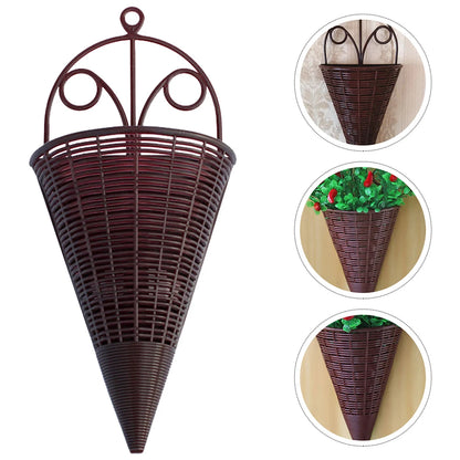 3Pcs Orchid Basket Orchid Hanging Flower Basket Orchid Wall Planter Orchid Hanging Planter Woven Pot Wall-Mounted Baskets Decor