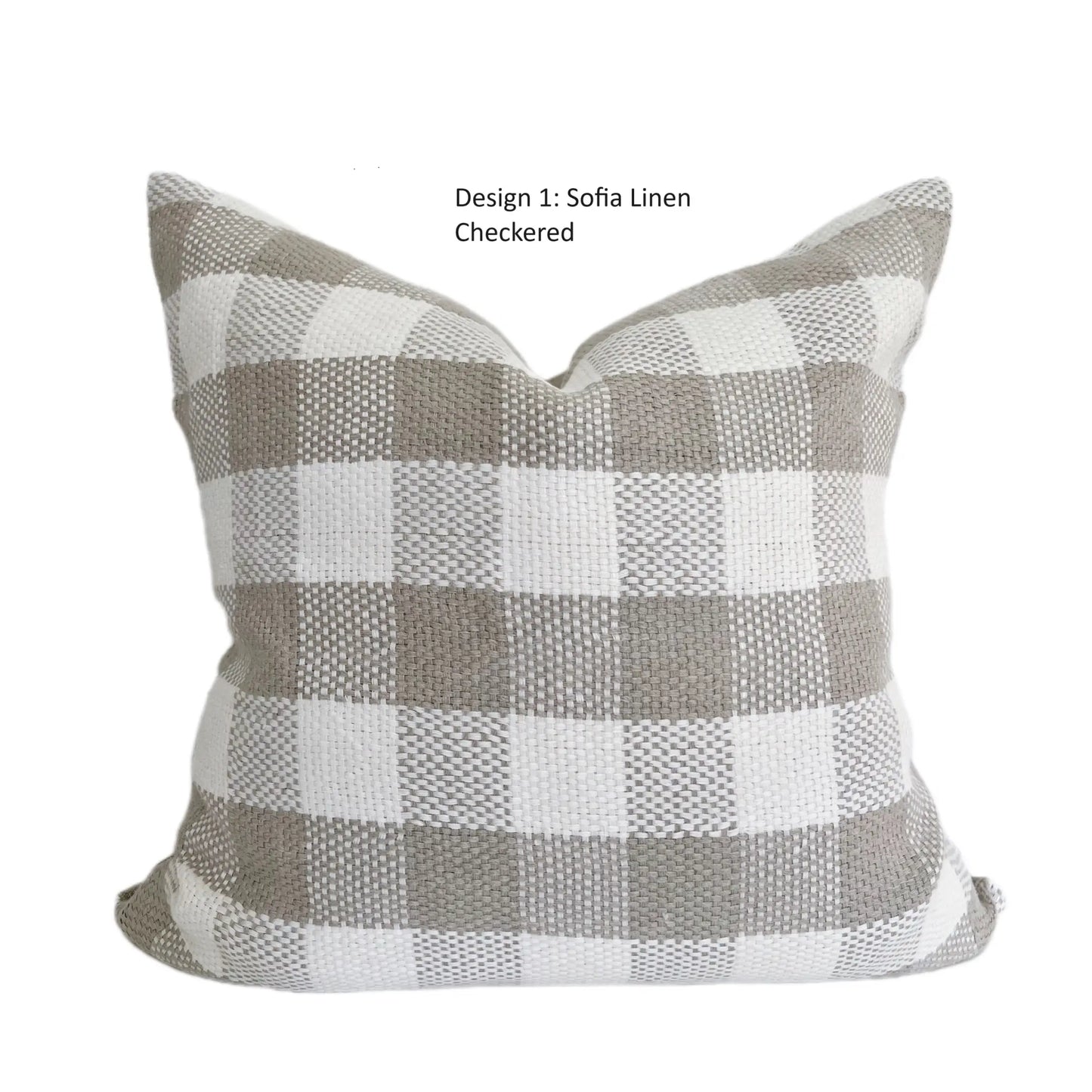 Thehomemind Neutral Linen Throw Pillow Covers, Earthy Modern Pillow Covers, Soft Decorative Linen Pillow Case, White and Beige Modern Pillow, Boho Throw Pillow