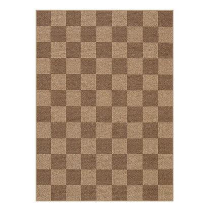 Lahome Checkered Easy Jute Runner Rug, Hallway Kitchen Runner Rug Non Slip Washable Outdoor Carpet for Entryway Indoor, Checkerboard Indoor Outdoor Carpet for Hallway Entry