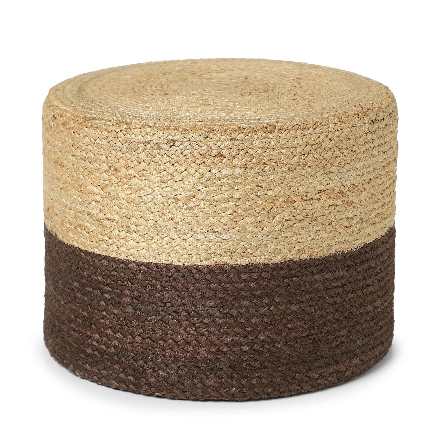 Jute Braided Pouf Ottoman