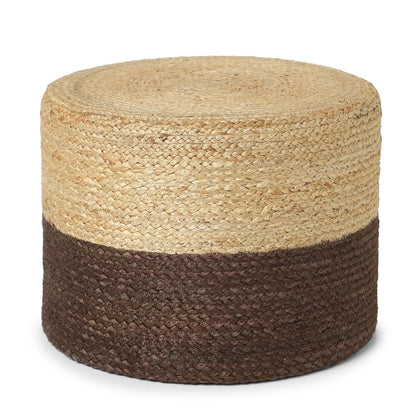 Jute Braided Pouf Ottoman