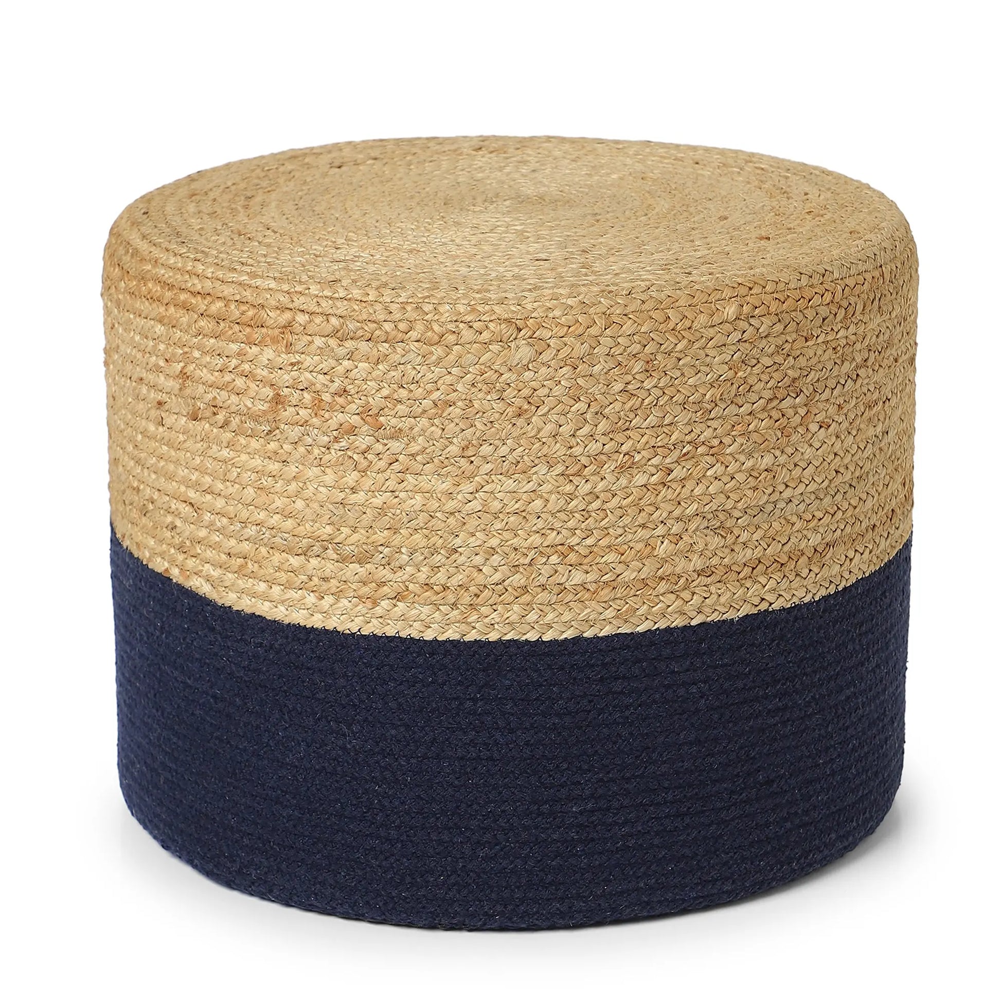 Jute Braided Pouf Ottoman