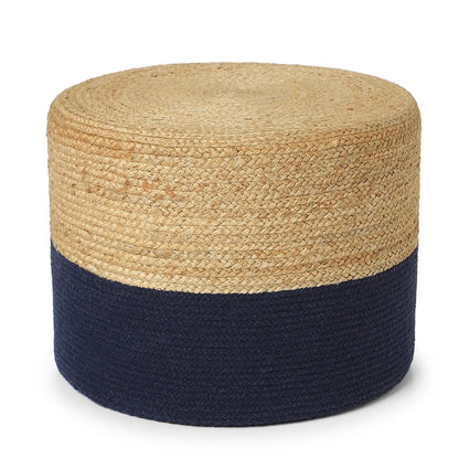 Jute Braided Pouf Ottoman
