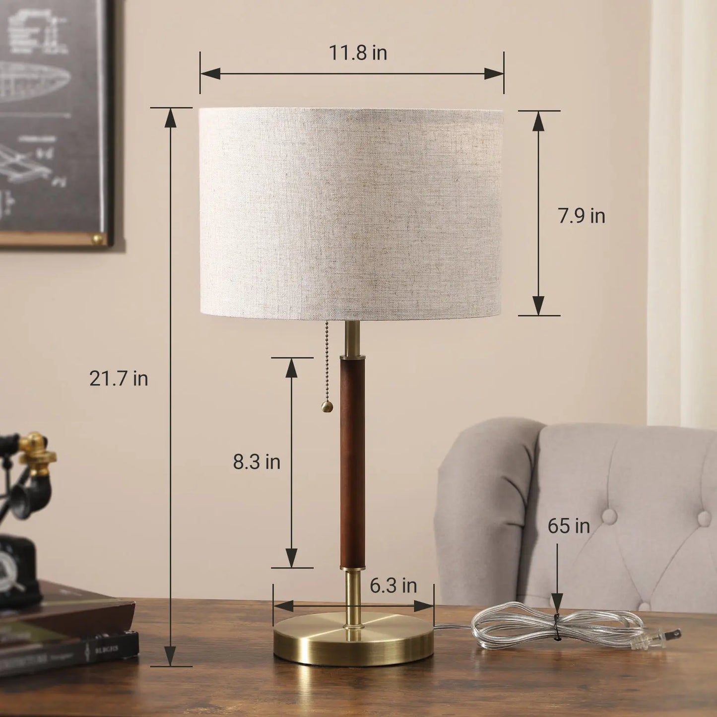 EDISHINE Vintage Table Lamp-Hltl05S