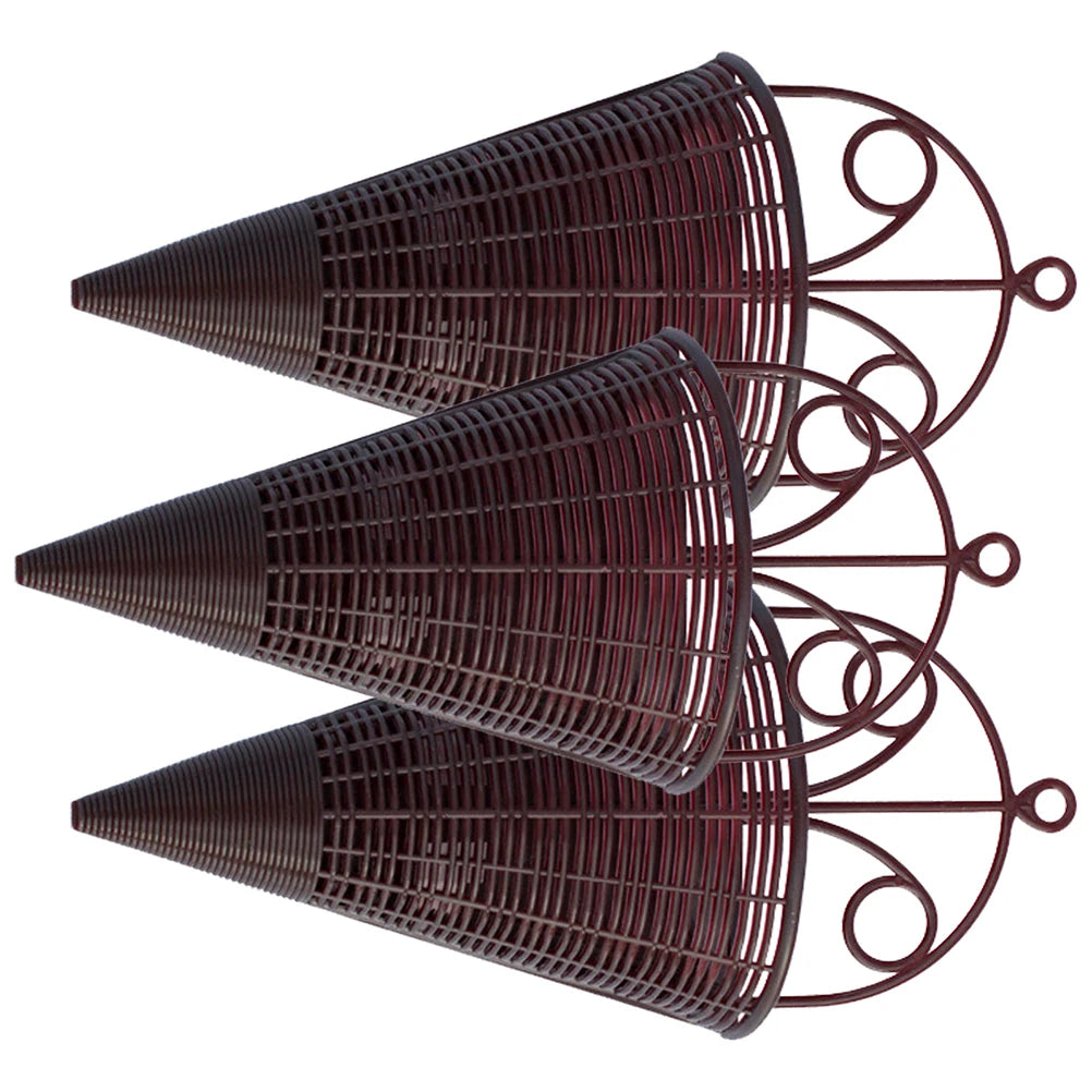 3Pcs Orchid Basket Orchid Hanging Flower Basket Orchid Wall Planter Orchid Hanging Planter Woven Pot Wall-Mounted Baskets Decor