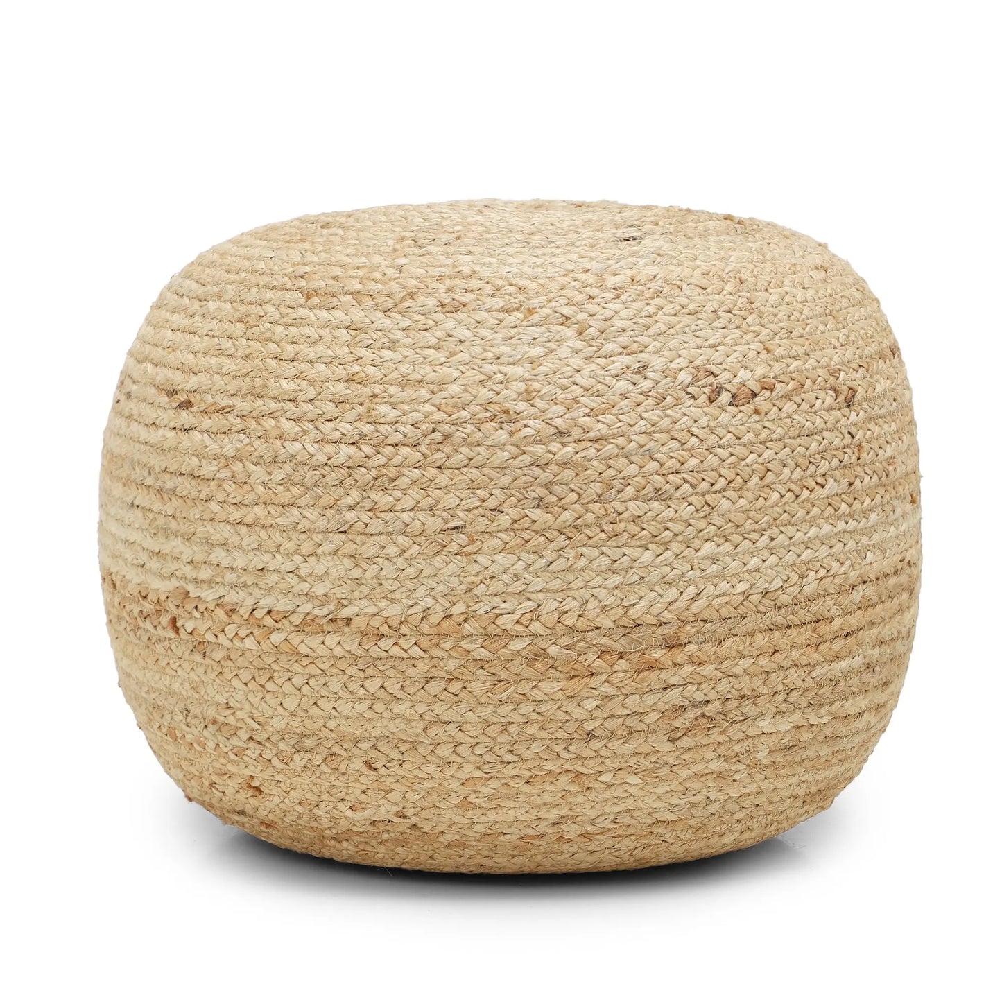 Jute Braided Pouf Ottoman