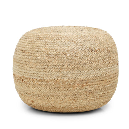 Jute Braided Pouf Ottoman