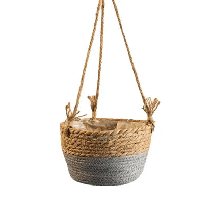 Garden Hanging Planter Macrame Plant Storage Basket Jute Rope Woven Indoor Outdoor Flower Pot Holder Plant Hangers Home Decor Garden Accessories #GLOBAL PICKS