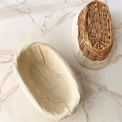 Sourdough Bread Proofing Basket, Wicker, Oval 9 and 12 Inches