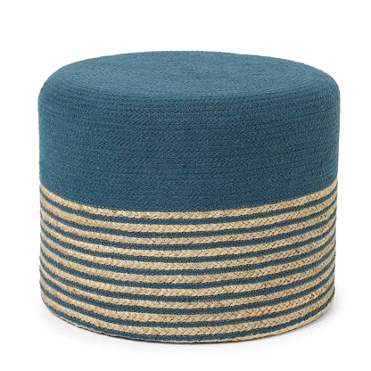 Jute Braided Pouf Ottoman