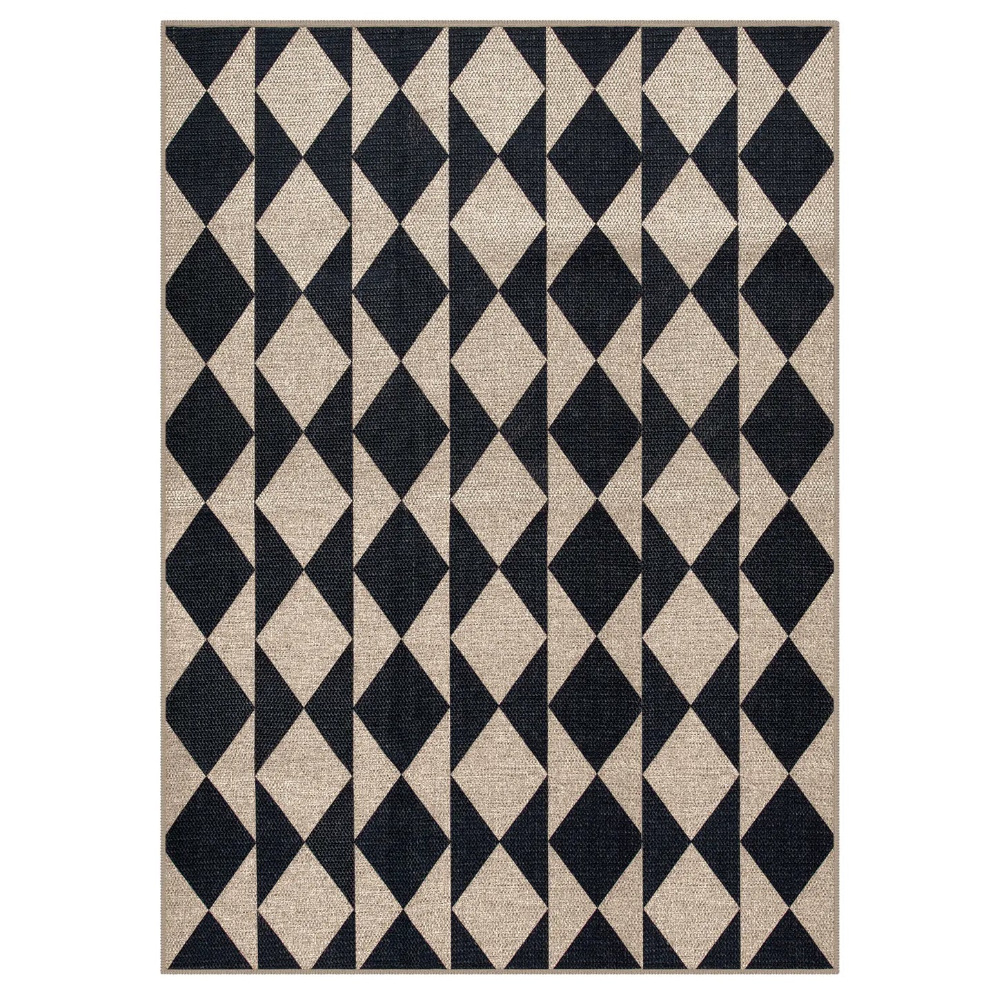 Lahome Checkered Easy Jute Runner Rug, Hallway Kitchen Runner Rug Non Slip Washable Outdoor Carpet for Entryway Indoor, Checkerboard Indoor Outdoor Carpet for Hallway Entry