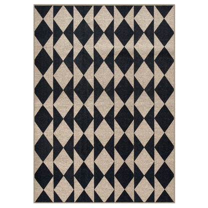 Lahome Checkered Easy Jute Runner Rug, Hallway Kitchen Runner Rug Non Slip Washable Outdoor Carpet for Entryway Indoor, Checkerboard Indoor Outdoor Carpet for Hallway Entry