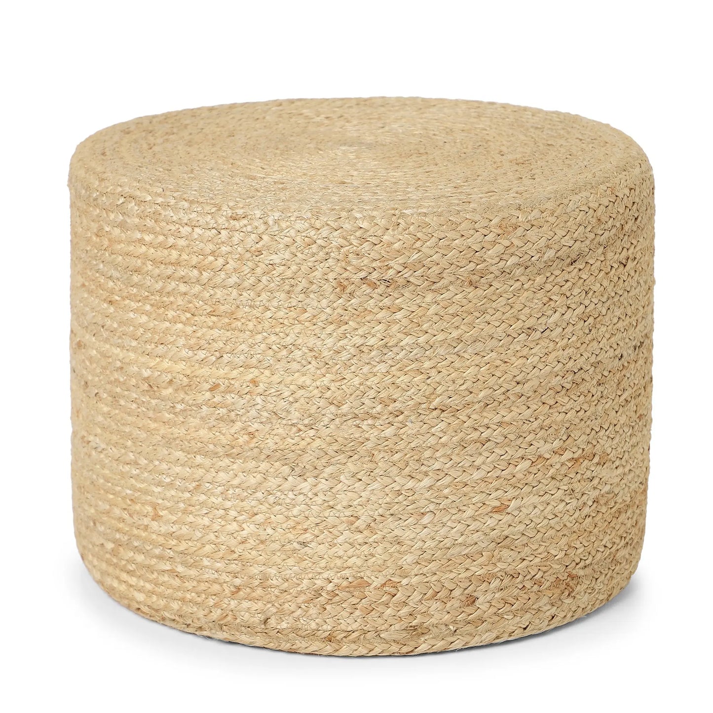 Jute Braided Pouf Ottoman