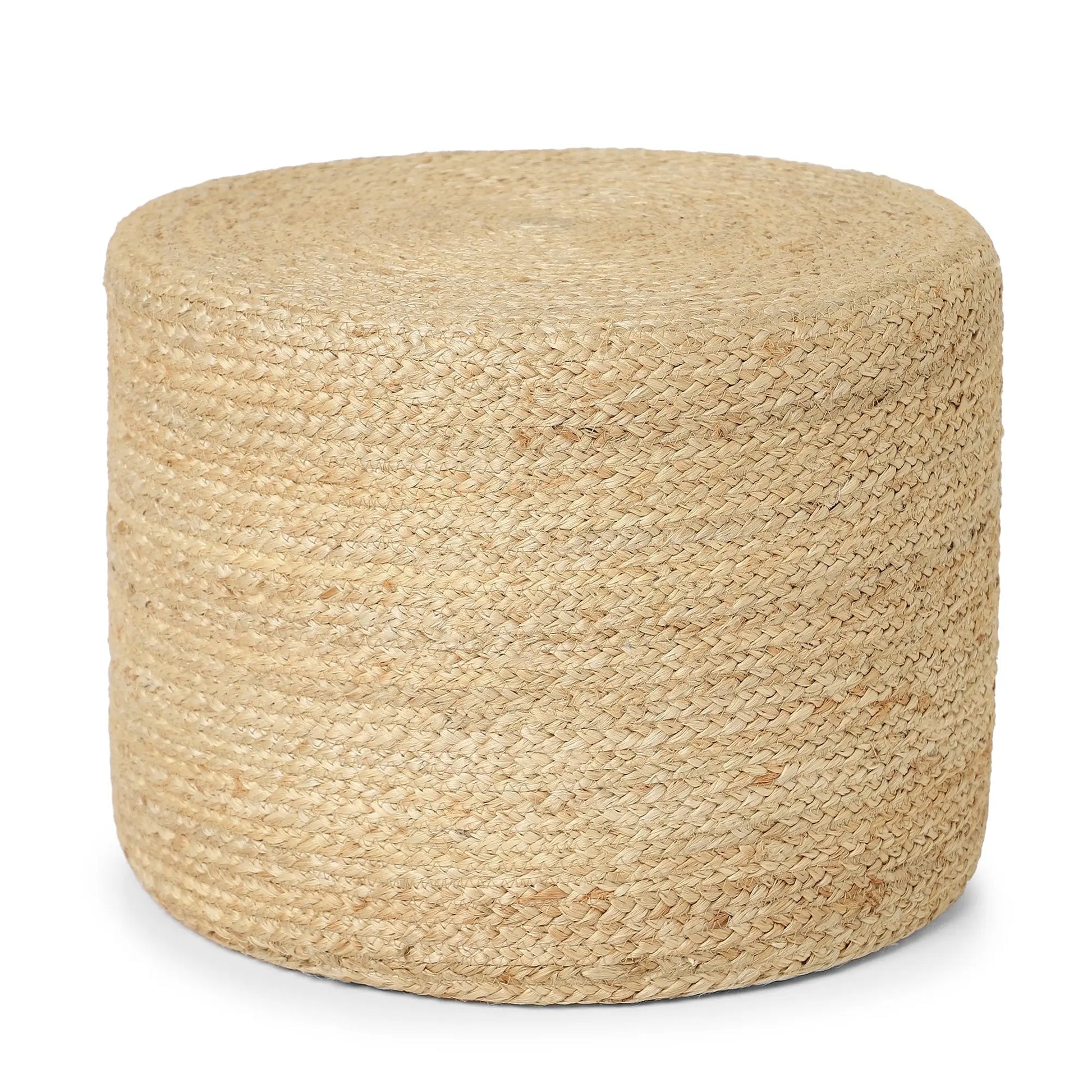 Jute Braided Pouf Ottoman