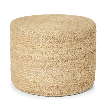 Jute Braided Pouf Ottoman