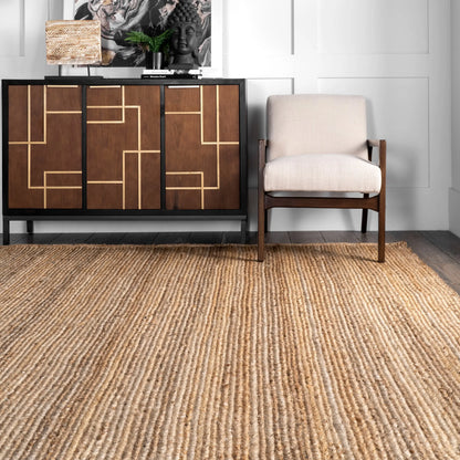 Rigo Hand Woven Farmhouse Jute Area Rug