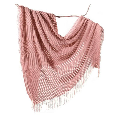 Pink Cozy Textured Knitted Blanket Throw Big Blanket